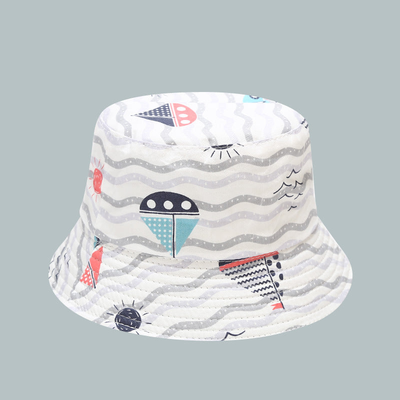 Wholesale Pattern Baby Hat Sunscreen Sun Hat 52cm Basin Hat